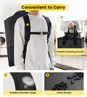 Vorspack laundry bag backpack reflective strip boosts night visibility