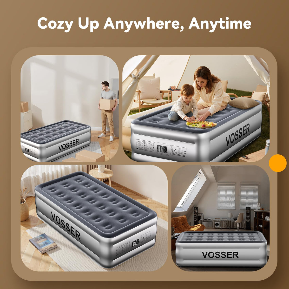 VOSSER supports up to 330 lbs for versatile adult use.