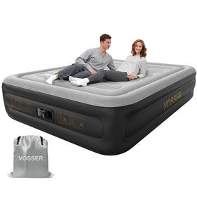 VOSSER air mattress queen with built-in pump showing quick setup capability