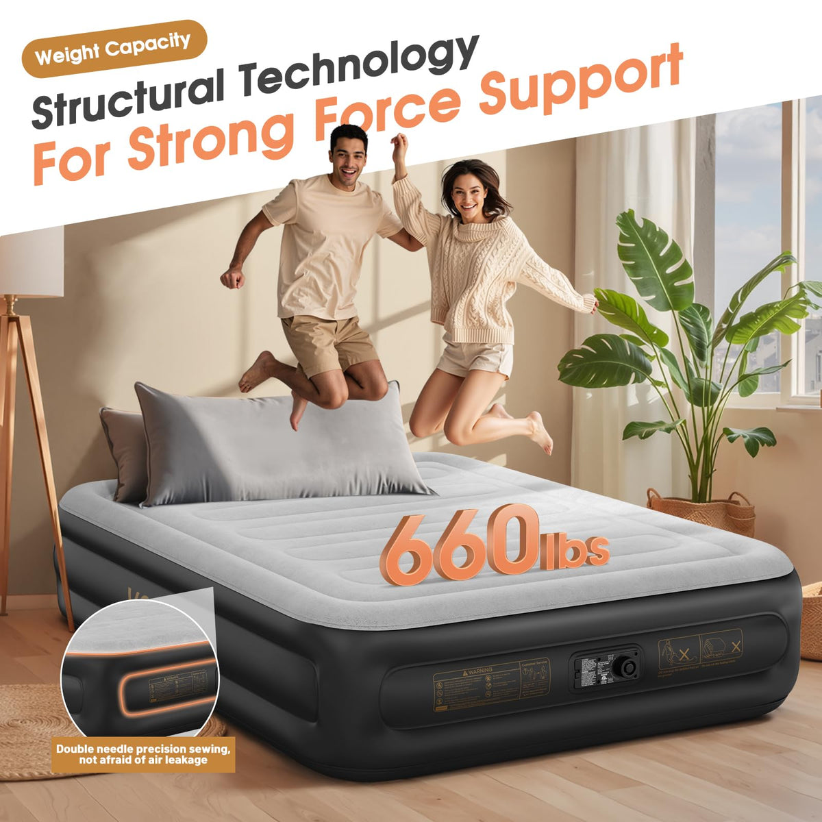 VOSSER flocked top surface offers soft, waterproof comfort
