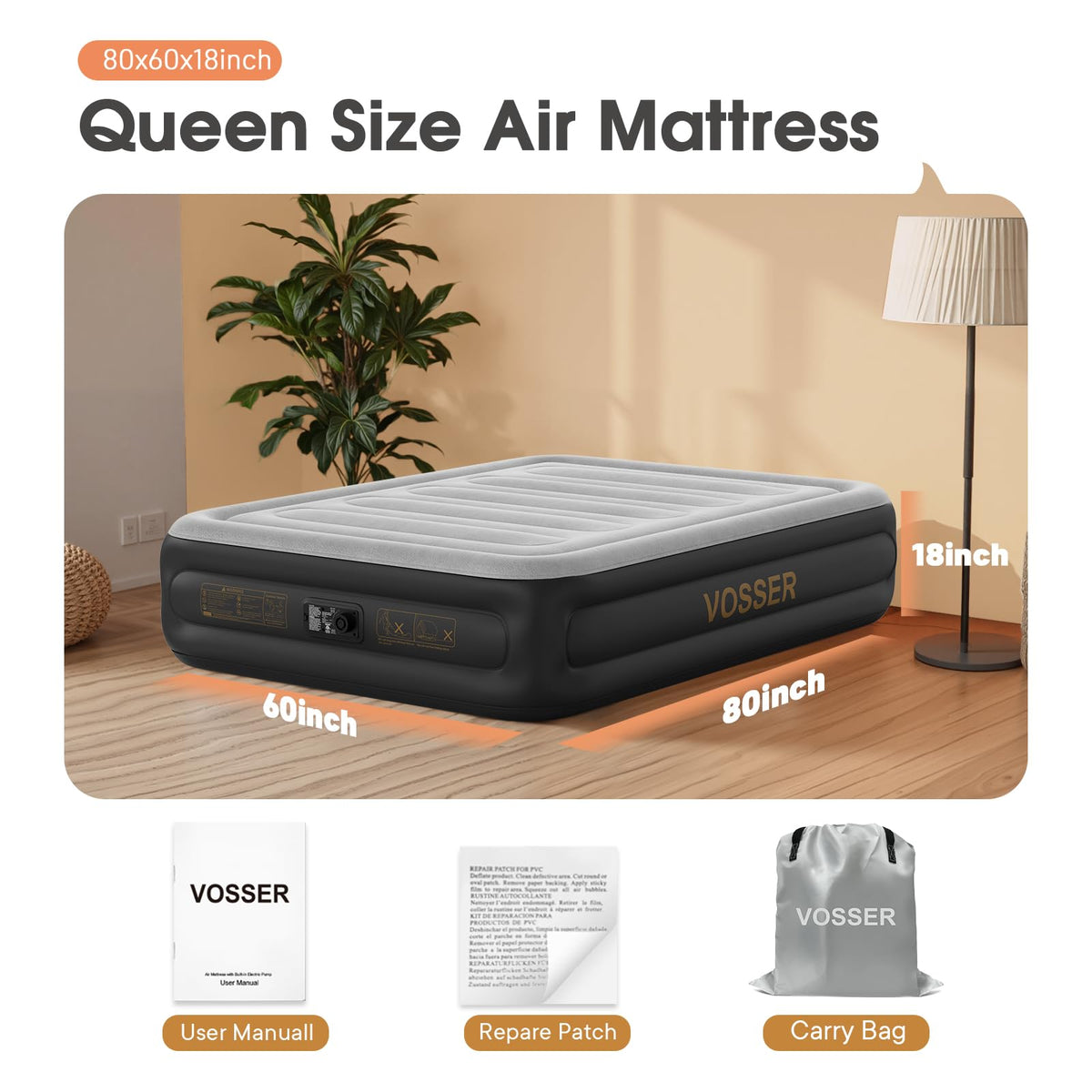VOSSER storage bag keeps deflated bed easy to store