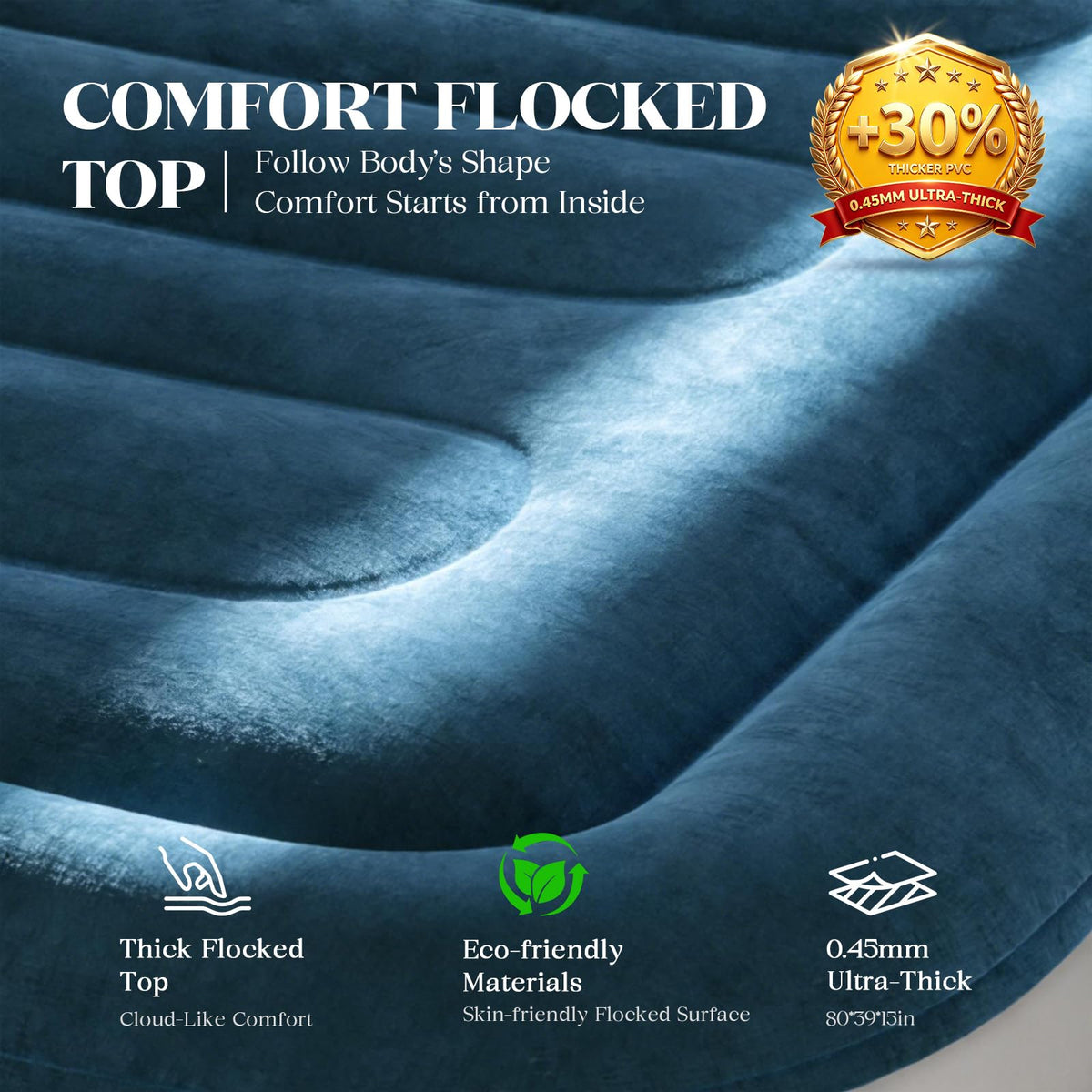 Vosser Built-in Pump inflates and deflates with ease.