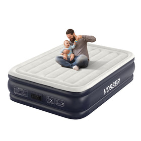 Vosser full air mattress with flocked top for soft, skin-friendly comfort during overnight use.