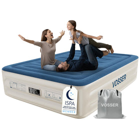 Vosser queen air mattress built-in pump enables quick, effortless setup