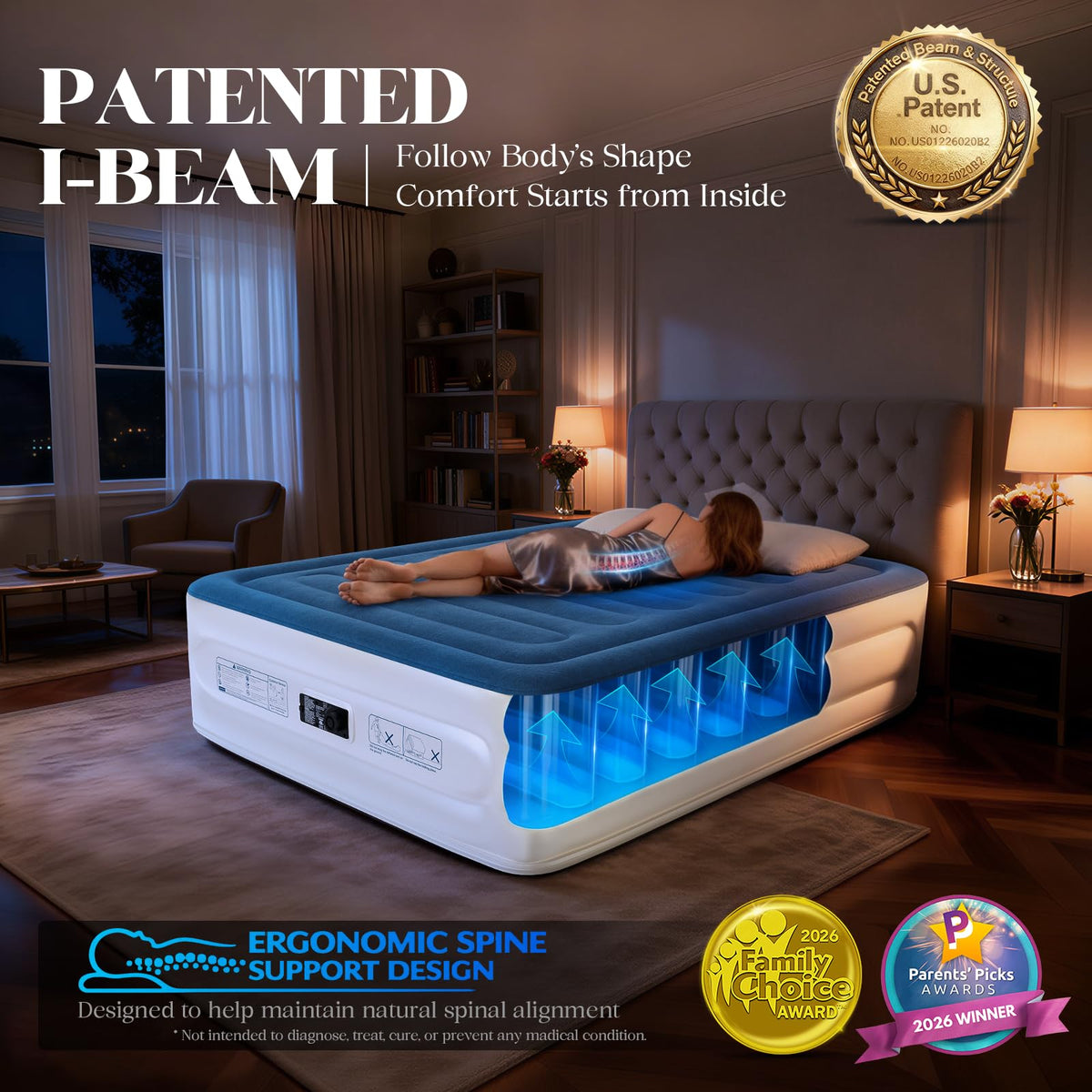 Vosser I-Beam construction maintains flat sleeping surface