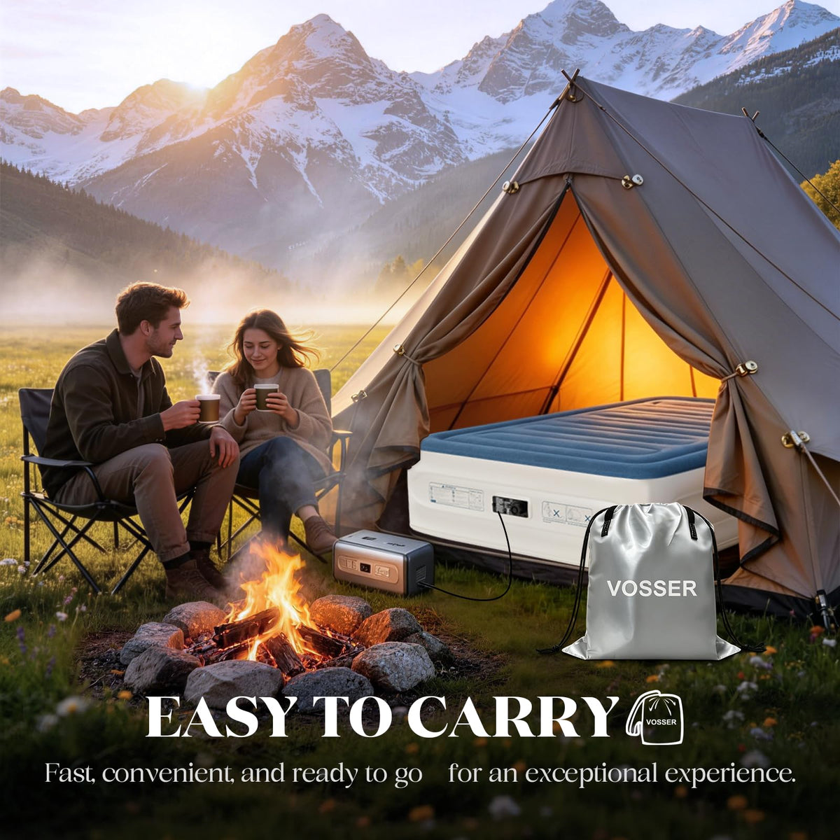 Vosser queen mattress storage bag included for easy transport