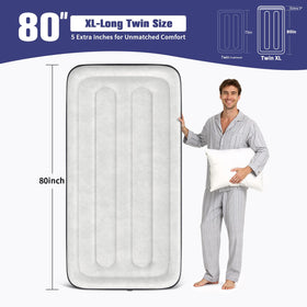 VOSSER Twin XL air mattress built-in pump inflates in minutes.