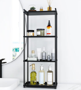 VOTZAAQ cosmetics organizer maximizes space on dresser surfaces