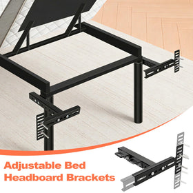Vovoyager adjustable headboard brackets front view showing easy alignment with the frame