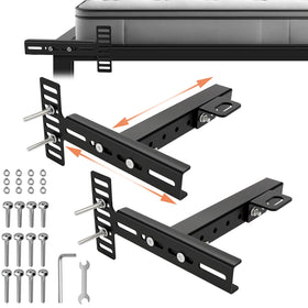 Vovoyager 2-pack adjustable headboard brackets side view for secure bed attachment