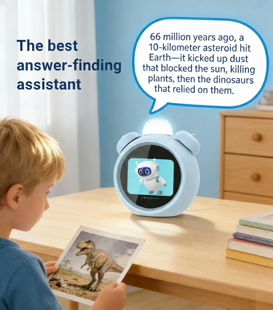 VoxNimbus AI kids alarm clock built-in sound machine for soothing mornings
