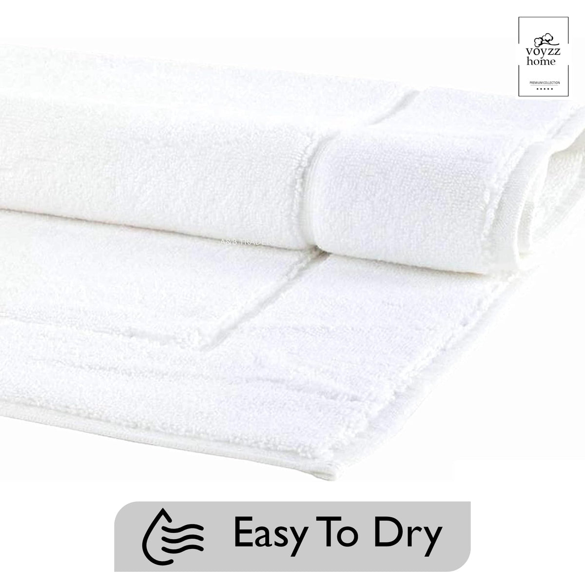 Voyzz Home machine-washable design keeps the look fresh alongside other towels.