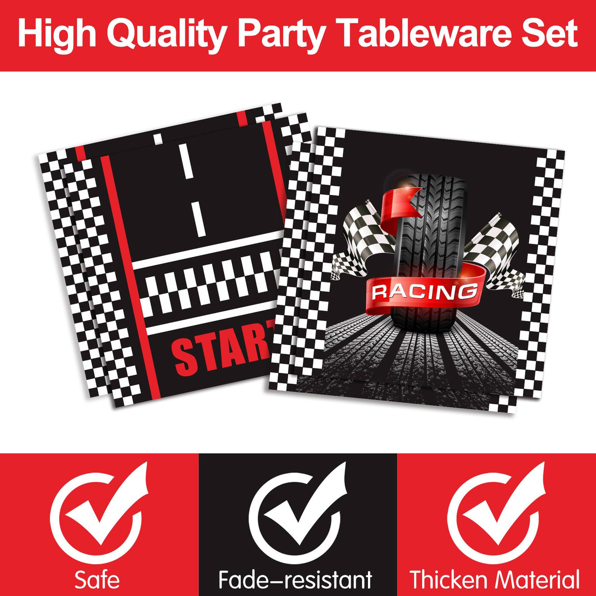 Vpimatero Race Car cutlery: easy serving for kids’ party moments.