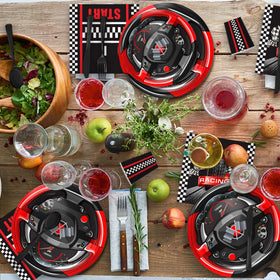Vpimatero Race Car party packaging: convenience for hosts before guests arrive.