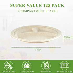 Vplus heavy-duty compostable plate with leak resistance for daily use.