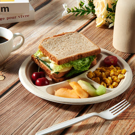 Vplus microwave-safe plate for quick reheating and convenience.