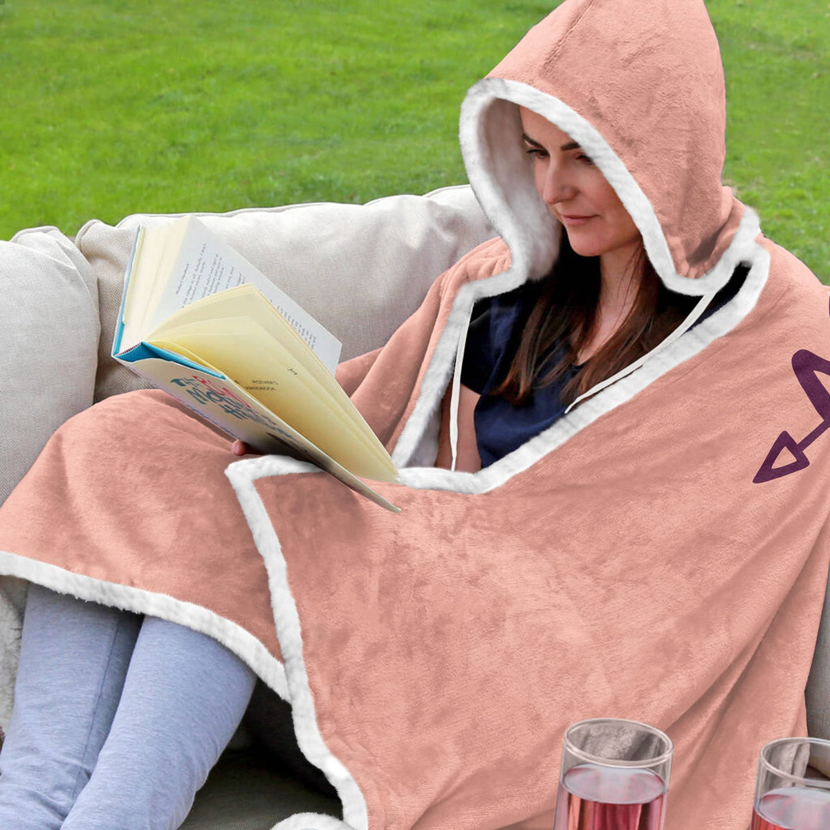 Machine washable care instructions for the Vprintes blanket hoodie
