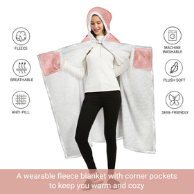 Mama Bear text design on the Vprintes wearable blanket hoodie for warmth