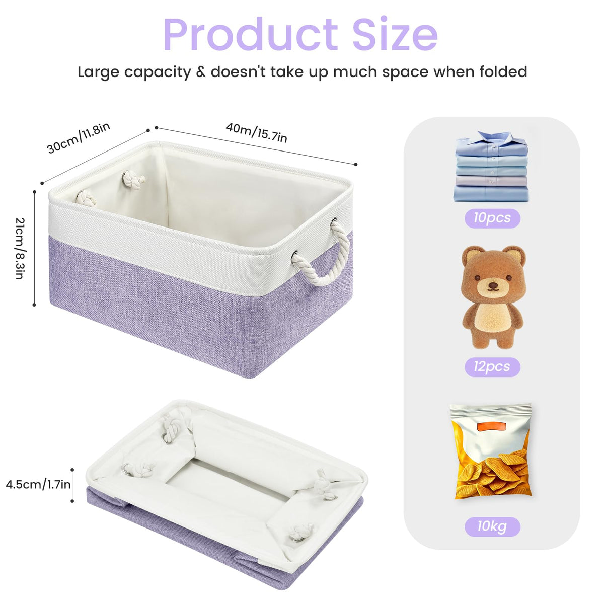VQRTEXA versatile organizer ideal for clothes, laundry, or bathroom clutter.
