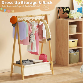 Vriccc dress up rack hanging rod demonstrates ample vertical space
