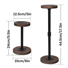 Vrietina height-adjustable hat rack with two heights for wigs and hats.