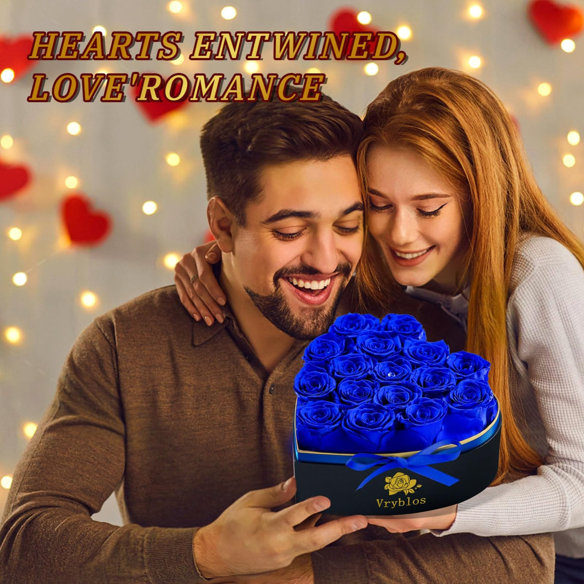 Vryblos Forever Blue Roses showcases fine craftsmanship and vibrant color