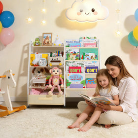 Vsonker neutral white frame blends with nursery decor while organizing essentials.