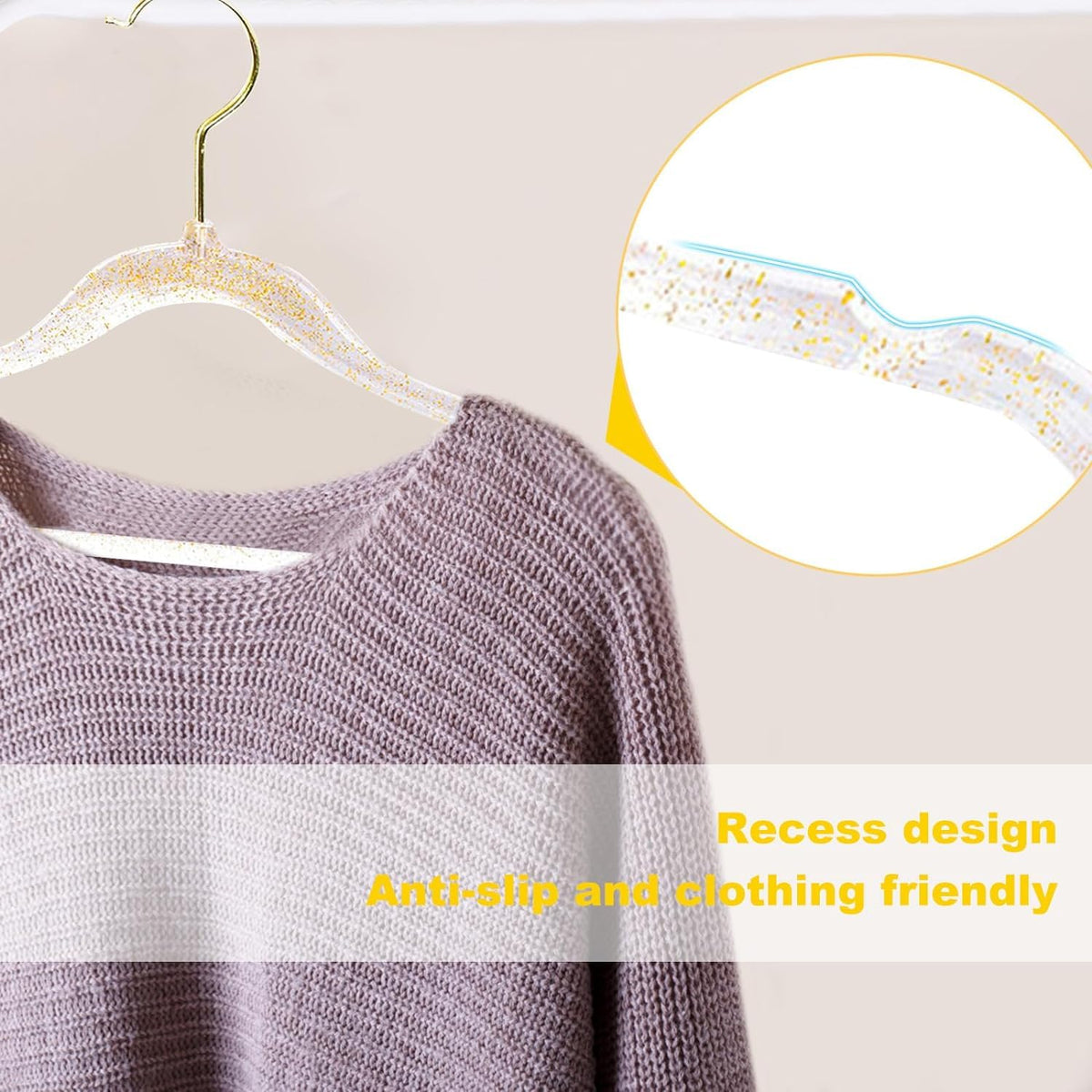 Durable plastic construction designed for daily closet use