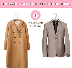 VSV Storage notched-shoulders glitter hanger prevents slipping of dresses and tops.