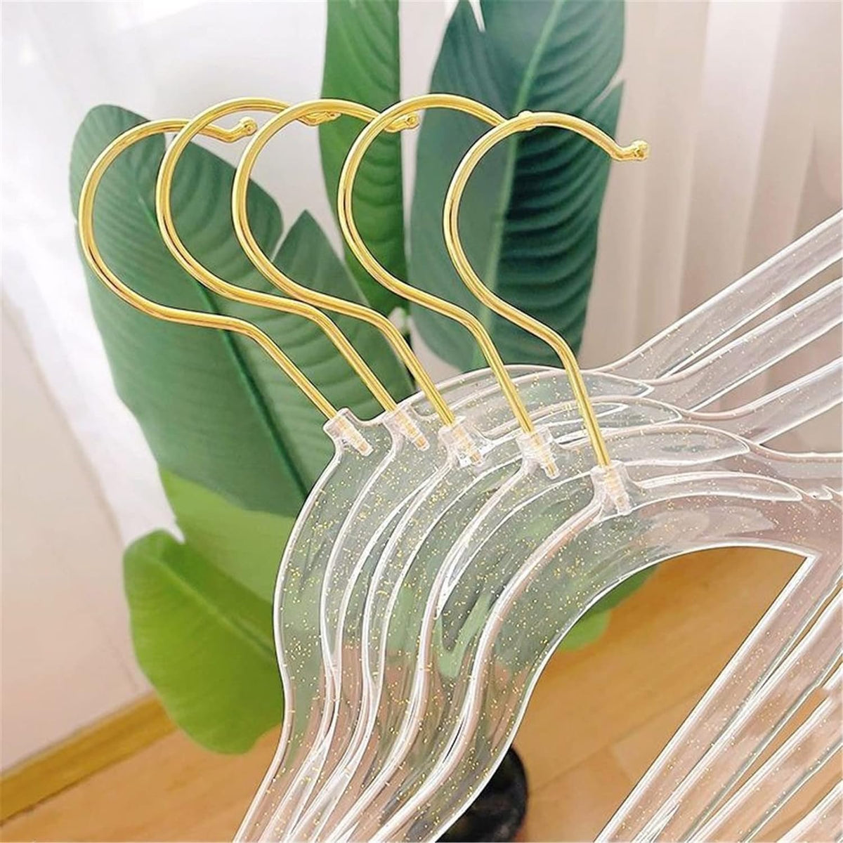 20 pack of clear hangers ready for replacement and organization