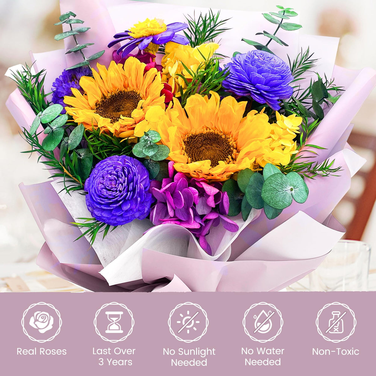 VTJMB No Water Needed Care keeps upkeep simple while preserving beauty.
