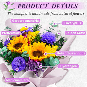 VTJMB Preserved-Rose-Bouquet offers enduring color without water, ideal for home decor.