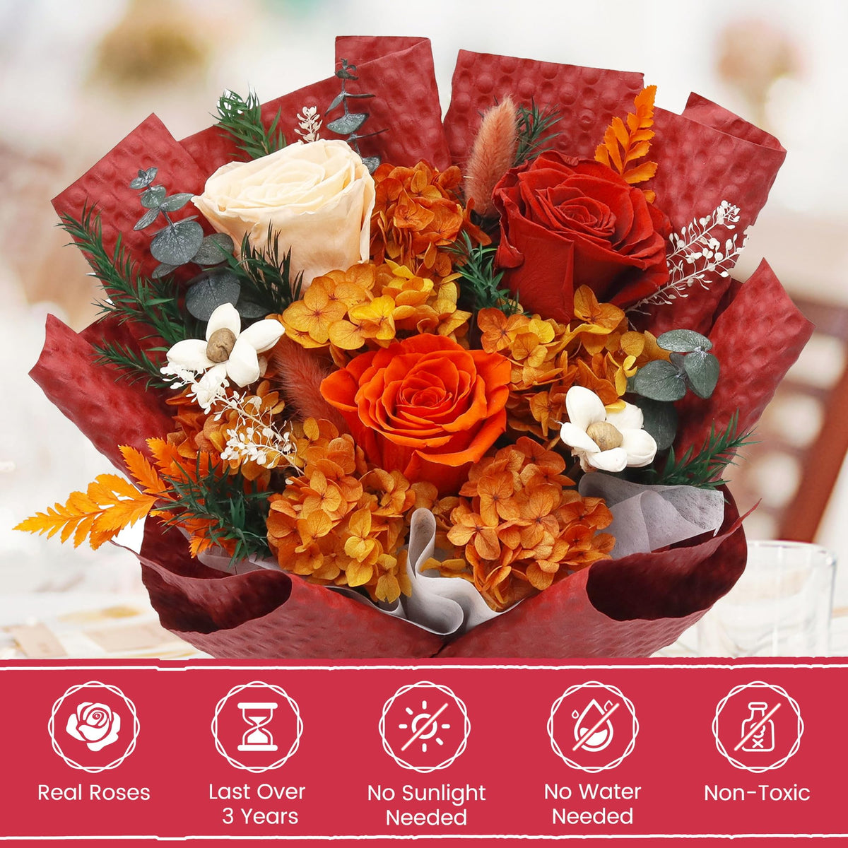 VTJMB ornamental dried bouquet suitable for shelves and desks.