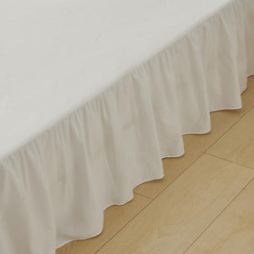 VTNXUN bed skirt with split corners fits queen beds around footboards