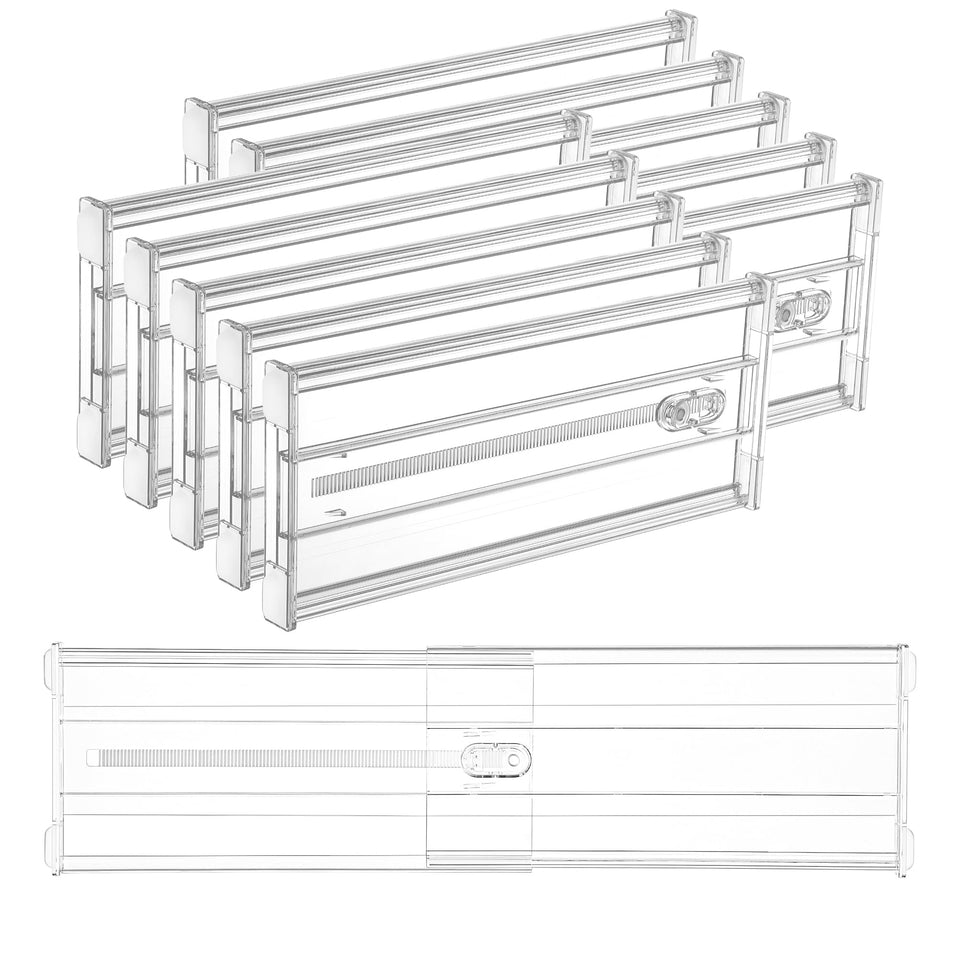 Vtopmart 10-pack 6-inch drawer dividers keep drawers tidy.