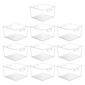 Vtopmart 11x11 clear storage bin for pantry organization and easy visibility.