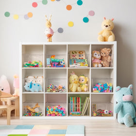 Vtopmart 11x11 cube organizer with handle enables versatile storage.