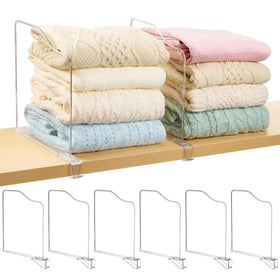 Vtopmart 12-inch shelf divider installed to maximize closet vertical space