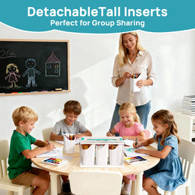 Vtopmart clear craft storage supports tidy desks and quick selection of supplies.