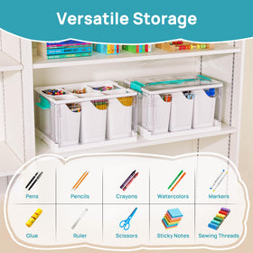 Vtopmart organizer with-handle portable design for easy transport between rooms.