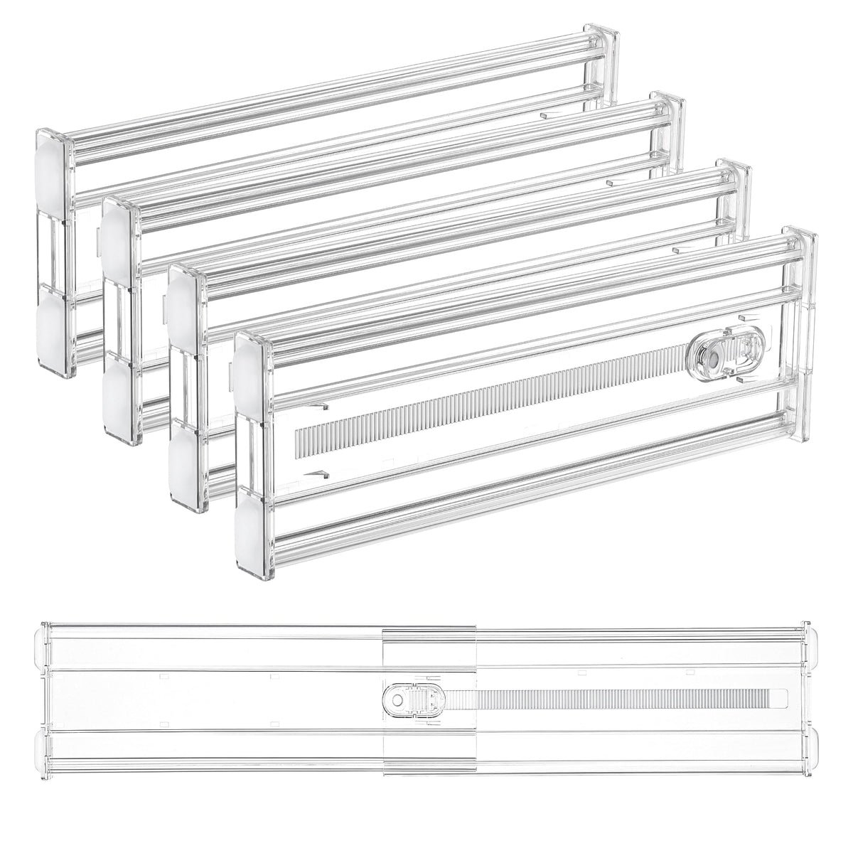 Vtopmart extendable drawer dividers keep large drawers neatly organized.