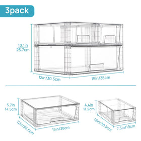 Vtopmart acrylic drawer organizer ready for installation in cabinet spaces.