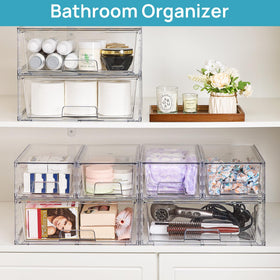 Built-in sliding rails let drawers open smoothly in any cabinet.