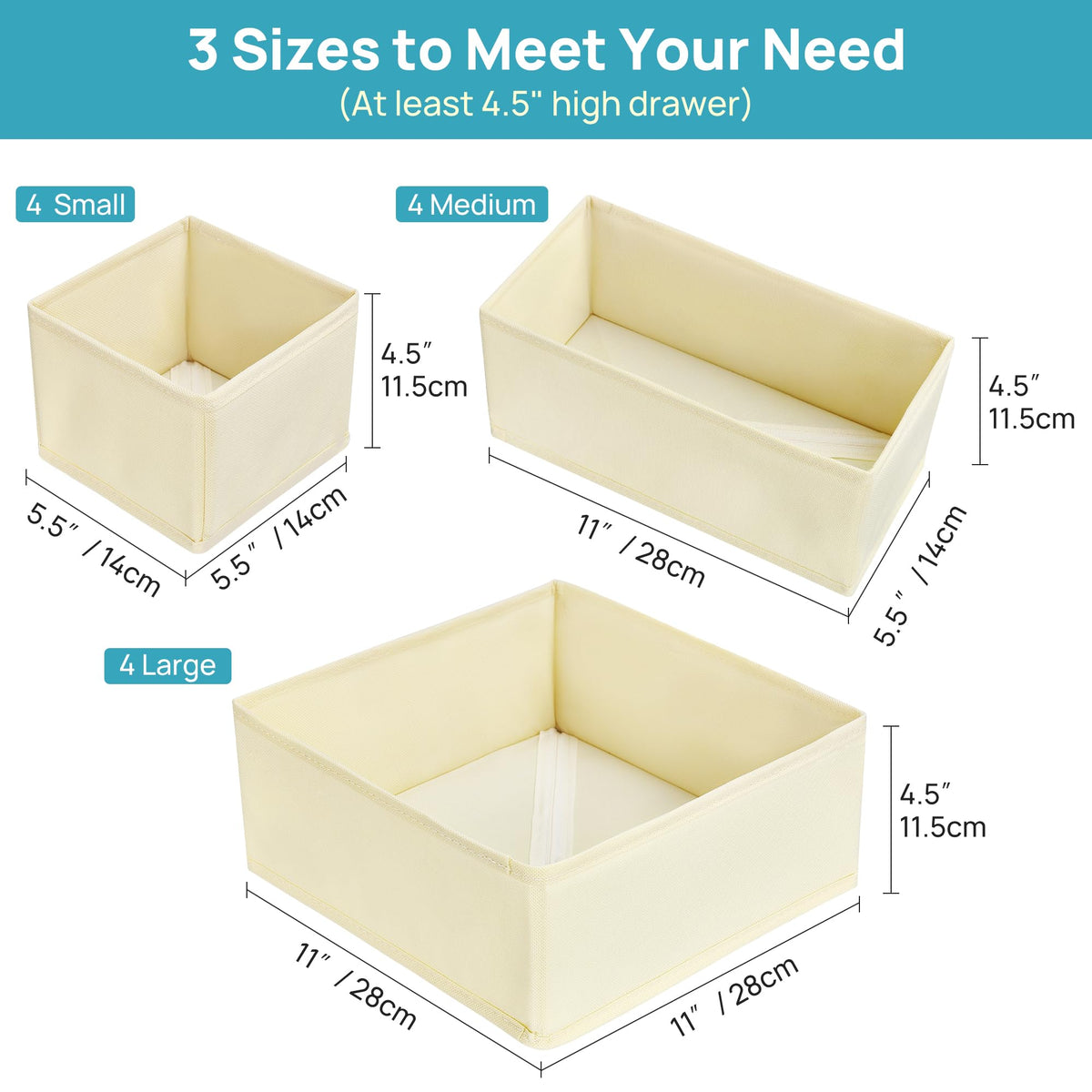 Vtopmart drawer storage solution for nursery and closet organization.