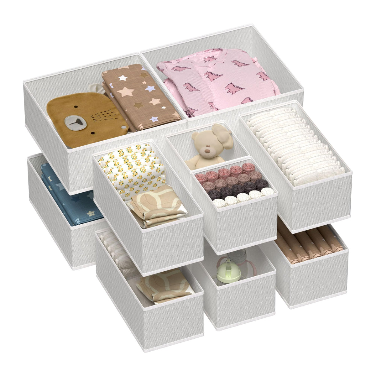 Vtopmart large-bin for bras and shirts keeps drawers neatly organized.