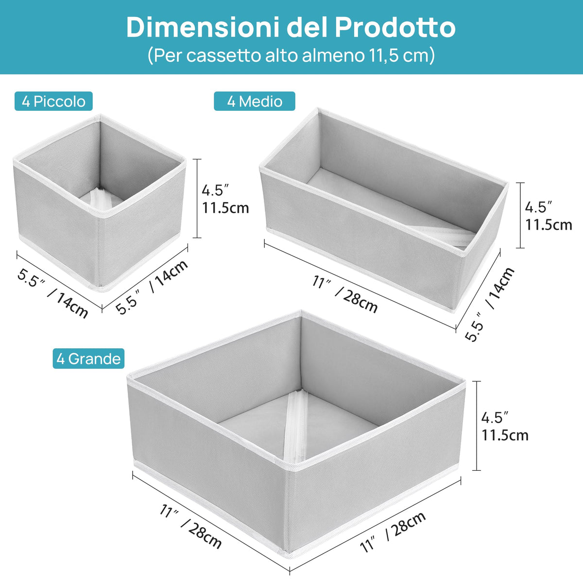 Vtopmart large-bin for shirts and pants provides sturdy drawer support.