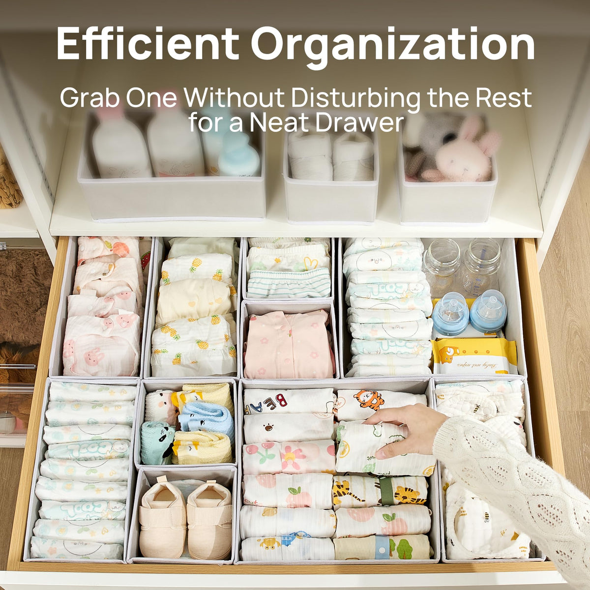 Vtopmart baby drawer small organizer for bibs and tiny essentials