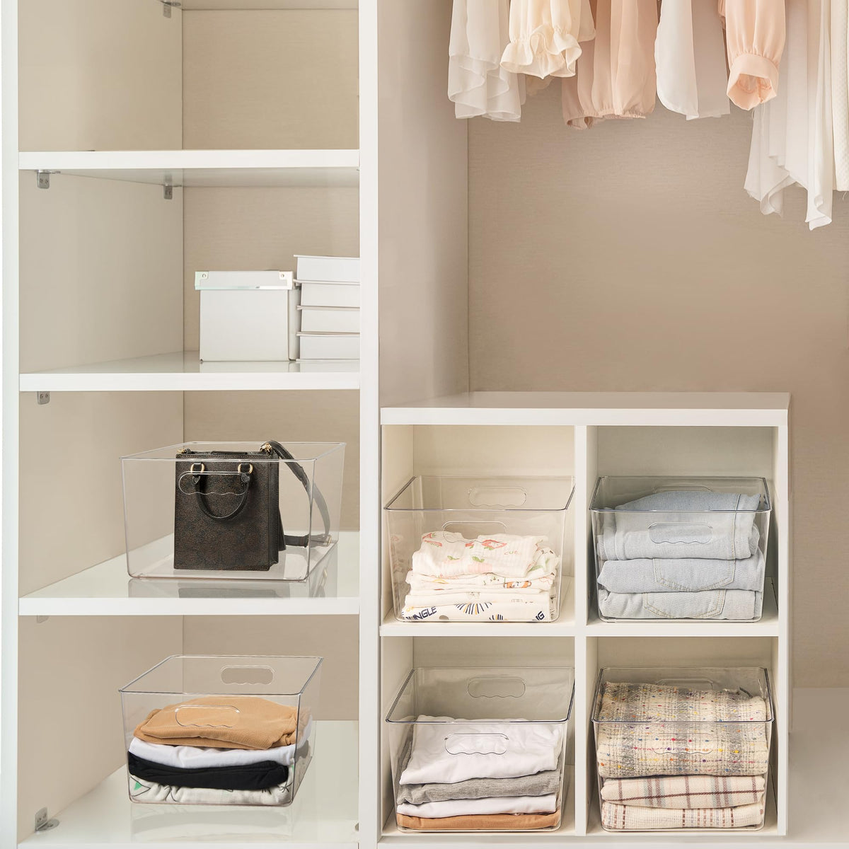 Vtopmart bathroom storage bin keeps essentials neatly stored.