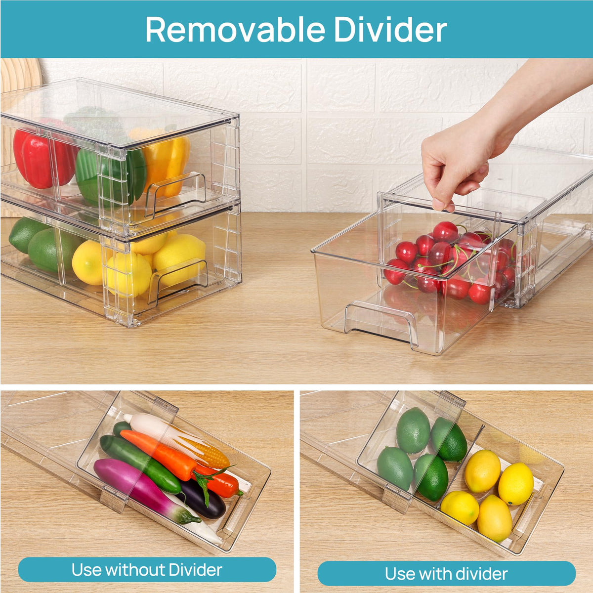 Vtopmart BPA-free durable drawers offer long-lasting safe storage.