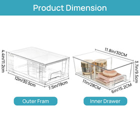 Vtopmart clear acrylic drawer organizers with handles provide easy access